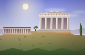 Ancient Agora of Athens scene