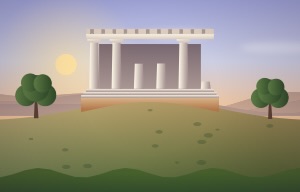 Temple of Apollo Epicurius at Bassae scene