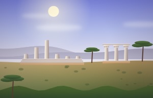 Ancient Olympia scene